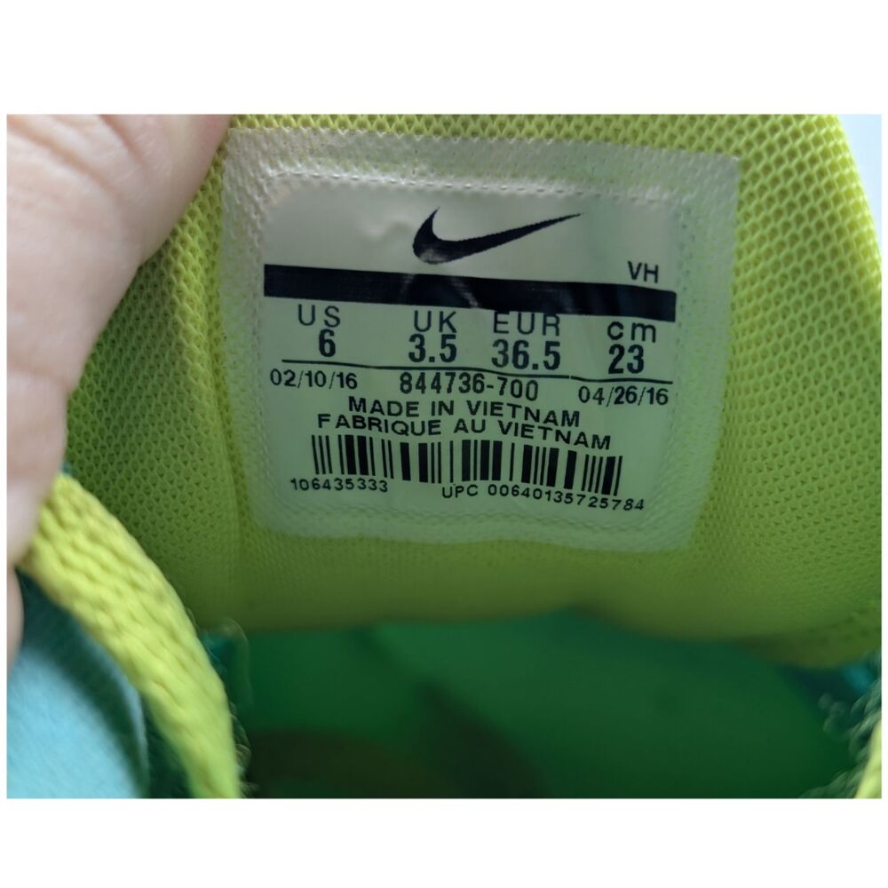 Nike Lunarstelos Running Shoes Volt Teal Size Womens 6 - Picture 7 of 8
